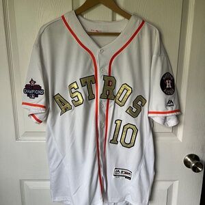 UNOFFICAL Mens Magestic 2017' Gold World Series Champion "Guriel" Jersey